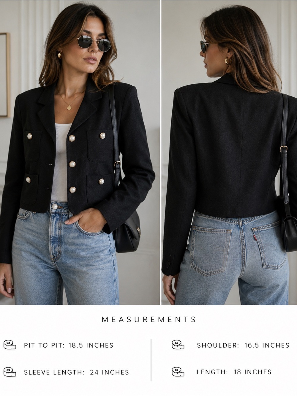 Beechers Brook Cropped Blazer| Size 8